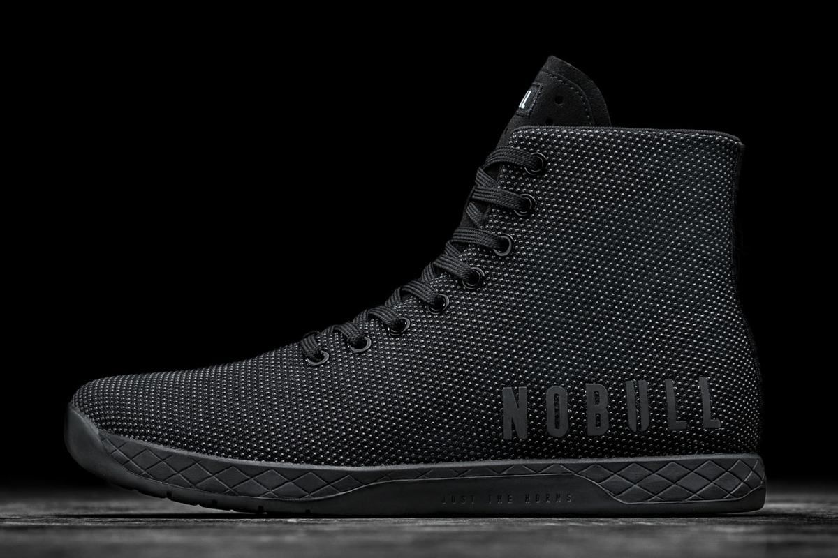 Nobull Superfabric High-Top Men\'s Trainers Black | Australia (IX4706)